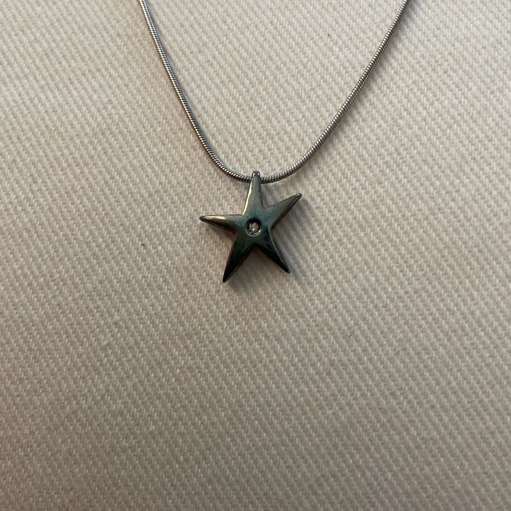 Sterling Silver Star Charm with Necklace
